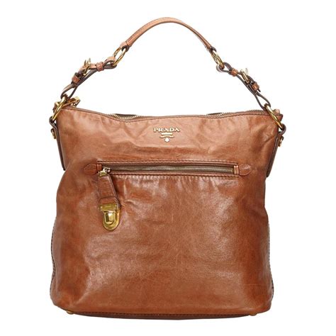 prada leather bag brown|vintage prada brown leather bag.